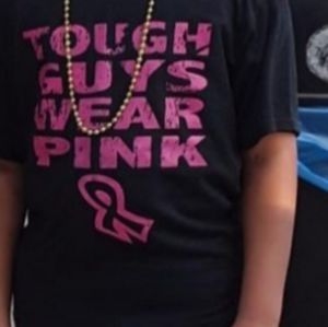 Tough Guy's Wear Pink Cancer Survivors T-shirts only 3xxl left